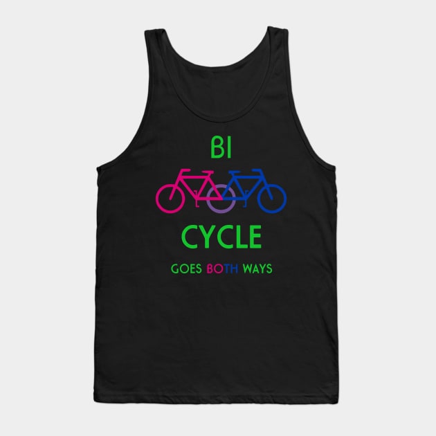 Bi Cycle Goes Both Ways Bisexual Tank Top by Corncheese